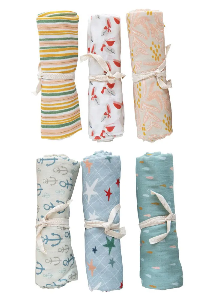 Square Cotton Printed Baby Swaddle - FINAL SALE