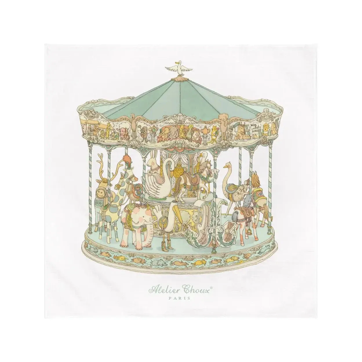Swaddle - Carousel Green PRE ORDER DEC