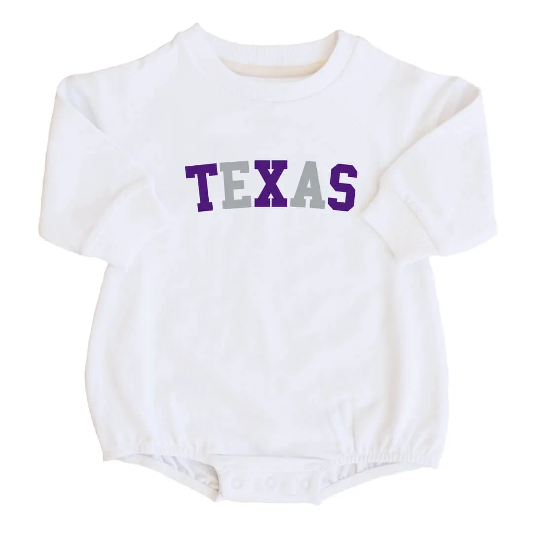 Texas Christian University | TCU Graphic Sweatshirt Bubble Romper