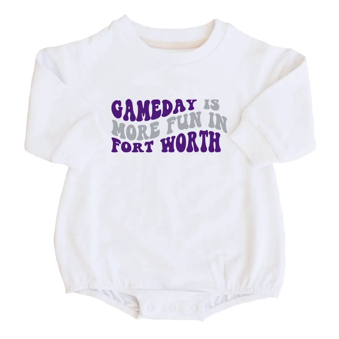 Texas Christian University | TCU Graphic Sweatshirt Bubble Romper