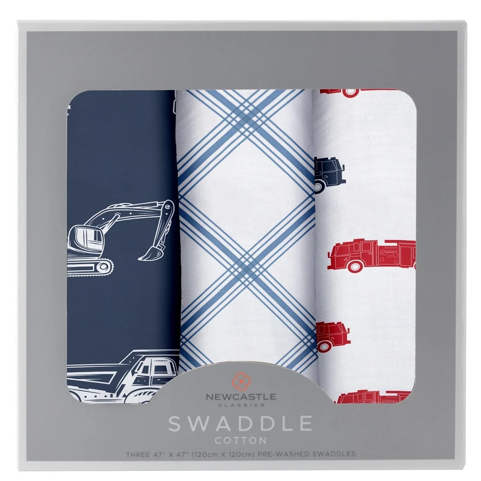 Things That Go Swaddle 3 Pack