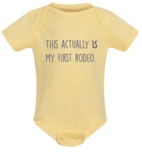 This Actually Is My First Rodeo Funny Baby Onesie | Rodeo Baby Onesie | Fun Baby Shower Gifts