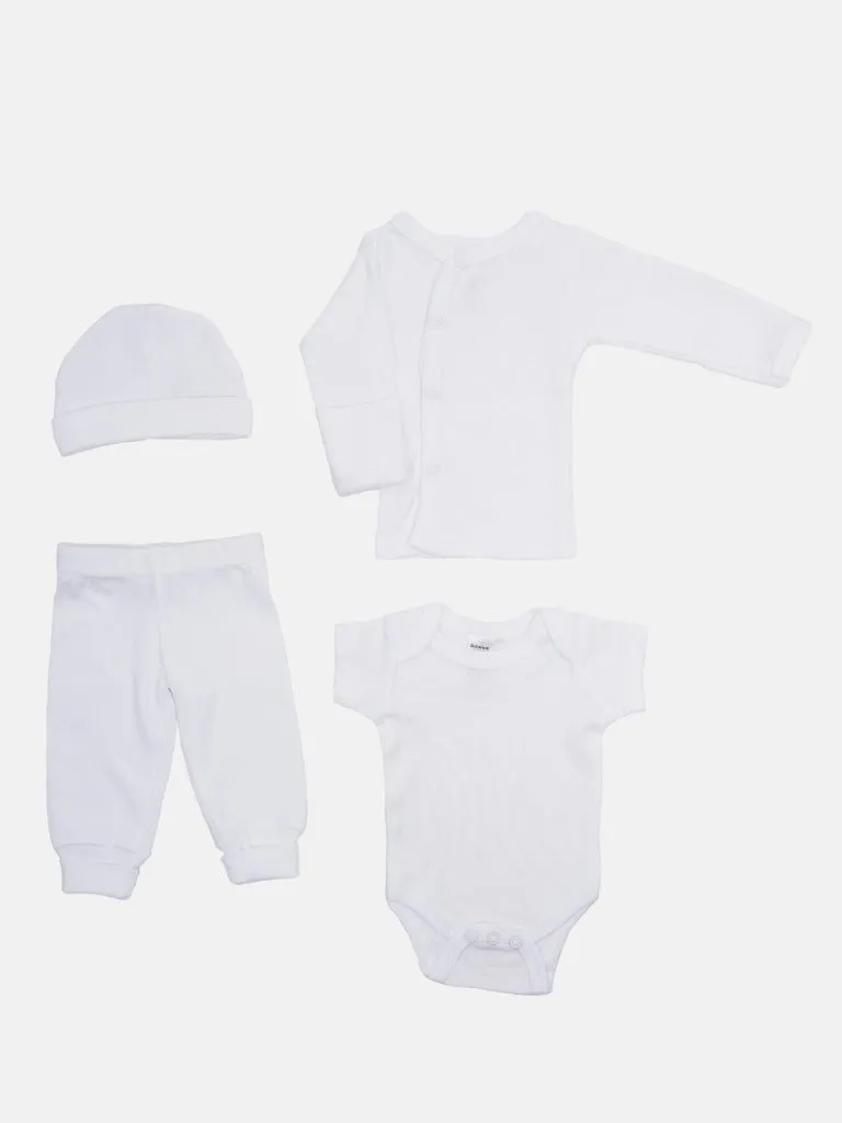 Tiny Baby Unisex 4 piece set - White