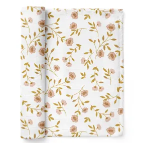Wildflower Swaddle - White by Mini Wander