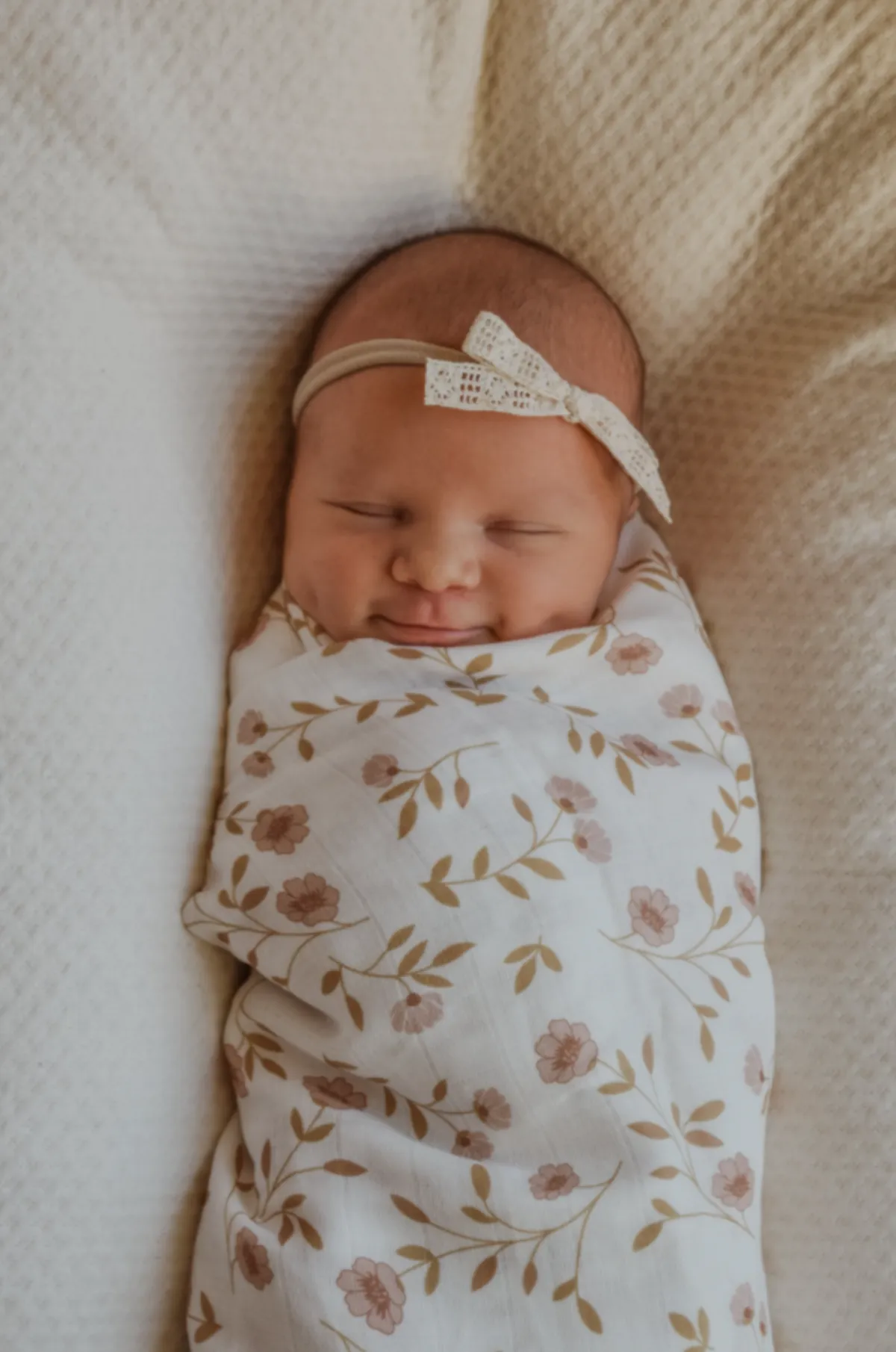 Wildflower Swaddle - White by Mini Wander